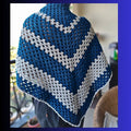 Handcrafted Blue Cotton Crochet Shrug