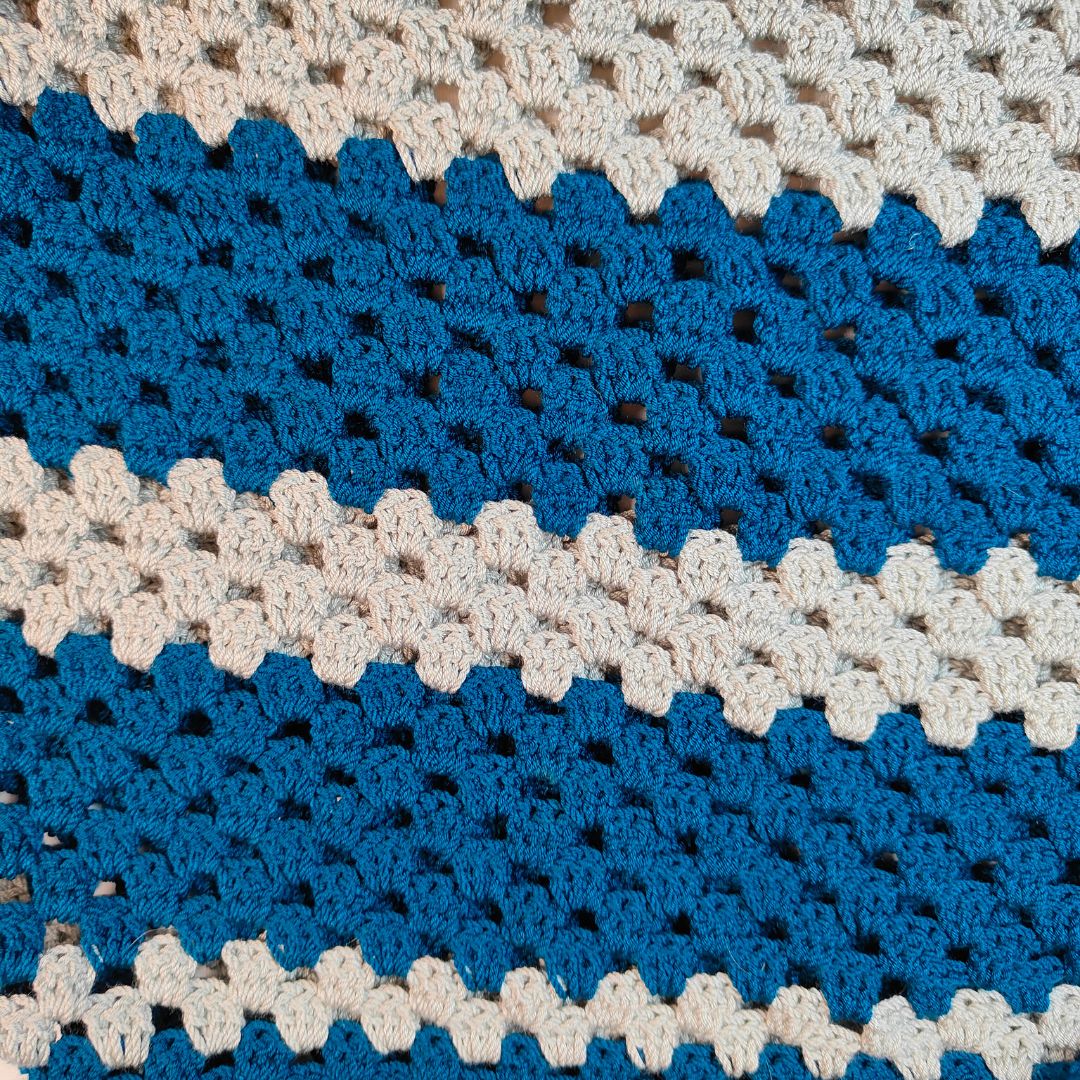 Handcrafted Blue Cotton Crochet Shrug